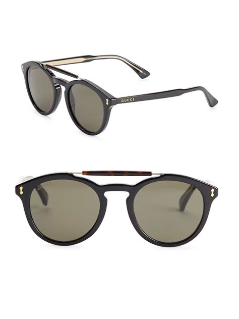 gucci mens wrap sunglasses|gucci 50mm round sunglasses.